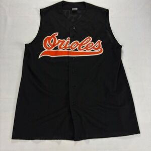 Baltimore Orioles Mens Baseball Jersey Vest Black Wilson XL USA Made #16 Vintage